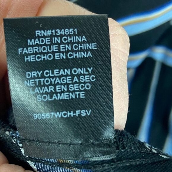 NEW WAYF Korbin Striped Off Shoulder Dress Blue Size Medium Cotton Brand Cutout - Picture 9 of 9